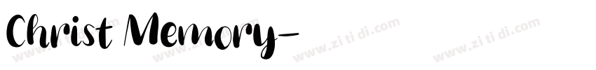 Christ Memory字体转换